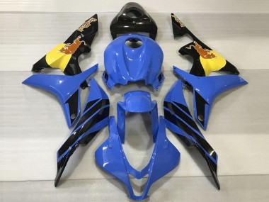 2007-2008 Honda CBR600RR Motorcycle Fairings - Blue Yellow Glossy Black Red Bull