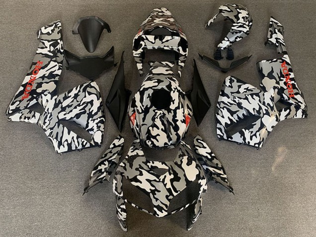 2005-2006 Honda CBR600RR Motorcycle Fairings - Camouflage Red Decals