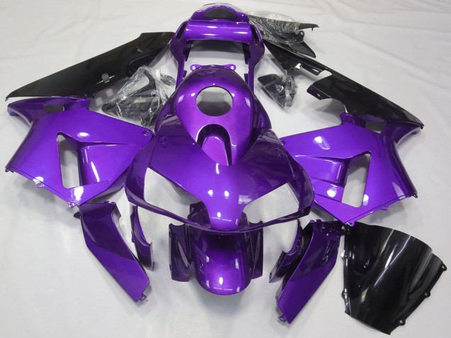 2003-2004 Honda CBR600RR Motorcycle Fairing - Purple Glossy Black