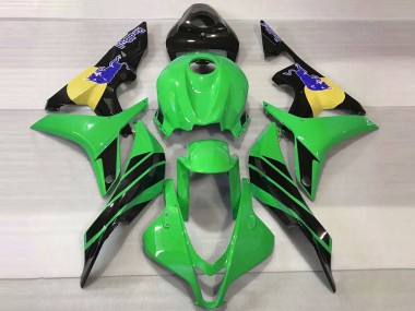 2007-2008 Honda CBR600RR Motorcycle Fairings - Green Yellow Glossy Black Blue Bull