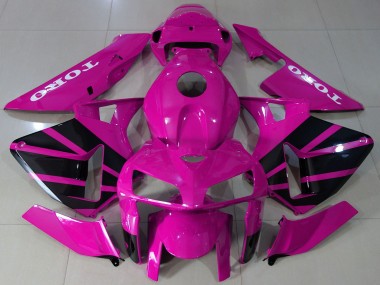 2005-2006 Honda CBR600RR Motorcycle Fairings - Hot Pink Black OEM Style