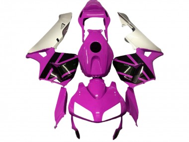 2003-2004 Honda CBR600RR Motorcycle Fairings - Silver Hot Pink Glossy Black