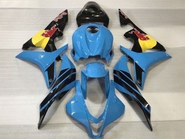 2007-2008 Honda CBR600RR Motorcycle Fairings - Light Blue Yellow Glossy Black Red Bull