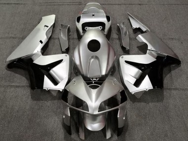 2005-2006 Honda CBR600RR Motorcycle Fairings - Matte Silver and Black