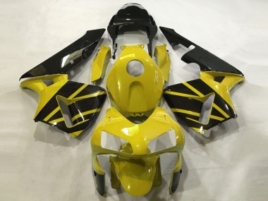 2003-2004 Honda CBR600RR Motorcycle Fairings - Mustard Yellow Glossy Black