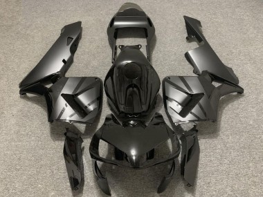 2003-2004 Honda CBR600RR Motorcycle Fairings - Glossy Black Matte Grey OEM Style