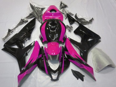2007-2008 Honda CBR600RR Motorcycle Fairings - Pink Glossy Black OEM Style