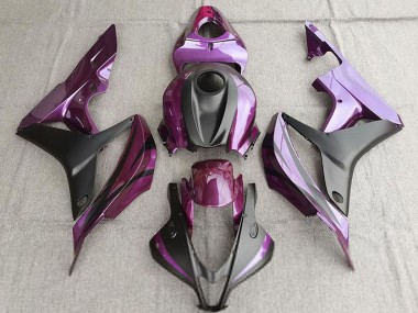 2007-2008 Honda CBR600RR Motorcycle Fairing - Purple Matte Black