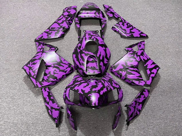 2003-2004 Honda CBR600RR Motorcycle Fairings - Purple Black Camouflage