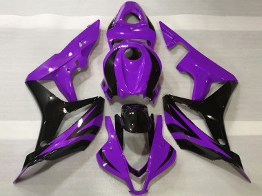 2007-2008 Honda CBR600RR Motorcycle Fairings - Purple Glossy Black OEM Style