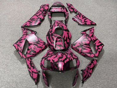 2003-2004 Honda CBR600RR Motorcycle Fairings - Red Black Camouflage
