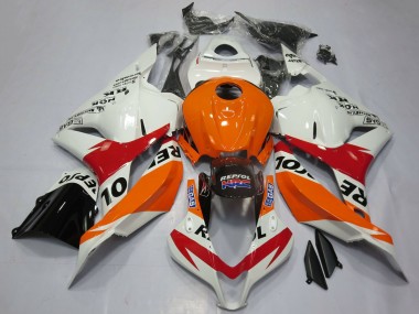 2009-2012 Honda CBR600RR Motorcycle Fairings - Orange White Red Glossy Black Repsol