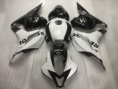 2009-2012 Honda CBR600RR Motorcycle Fairings - White Glossy Black Repsol
