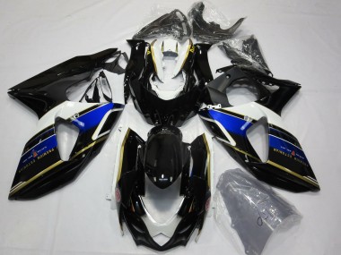 2009-2016 Suzuki GSXR 1000 Motorcycle Fairings - Blue White Gold Black