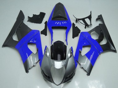 2003-2004 Suzuki GSXR 1000 Motorcycle Fairings - Blue Silver Black