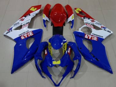 2005-2006 Suzuki GSXR 1000 Motorcycle Fairings - White Red Blue Yellow