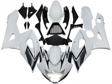 2005-2006 Suzuki GSXR 1000 Motorcycle Fairings - Glossy White Silver Black