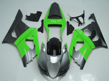 2003-2004 Suzuki GSXR 1000 Motorcycle Fairings - Green Silver Black