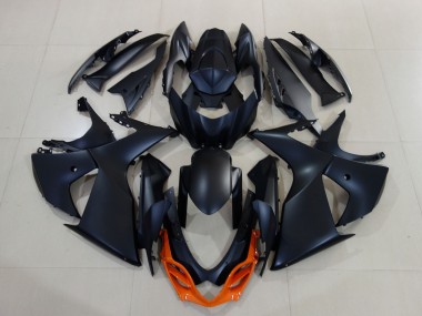 2009-2016 Suzuki GSXR 1000 Motorcycle Fairings - Matte Black Orange