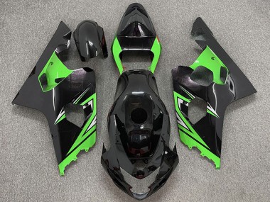 2004-2005 Suzuki GSXR 600 / GSXR 750 Motorcycle Fairings - Glossy Black Green