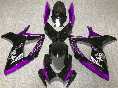 2006-2007 Suzuki GSXR 600 / GSXR 750 Motorcycle Fairing - Purple Glossy Black