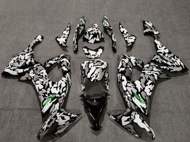 2008-2010 Kawasaki ZX10R Motorcycle Fairings - Camouflage Green Decals