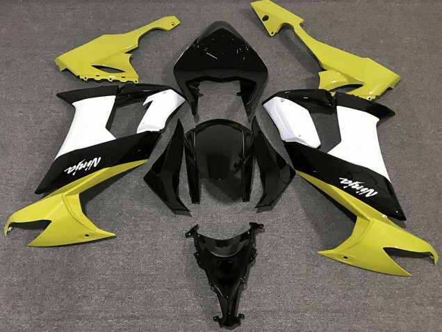 2008-2010 Kawasaki ZX10R Motorcycle Fairings - Glossy Yellow Black and White