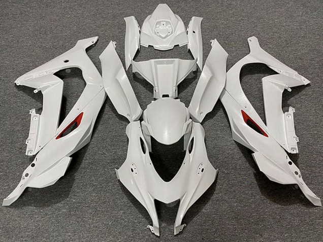 2016-2020 Kawasaki ZX10R Motorcycle Fairings - Pearl White Red Trim