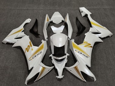 2008-2010 Kawasaki ZX10R Motorcycle Fairings - Pearl White Gold
