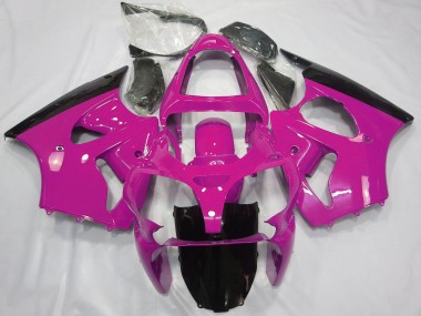 2000-2002 Kawasaki ZX6R Motorcycle Fairings - Pink Glossy Black