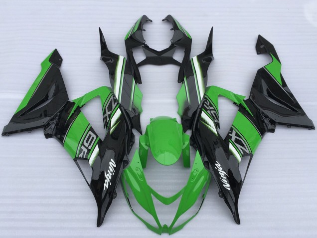 2013-2018 Kawasaki ZX6R Motorcycle Fairings - Green Black White
