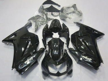 2008-2012 Kawasaki Ninja 250 Motorcycle Fairings - Glossy Black White Ninja