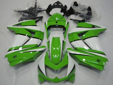 2008-2012 Kawasaki Ninja 250 Motorcycle Fairings - White Green Black