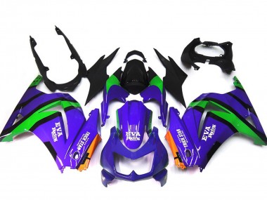 2008-2012 Kawasaki Ninja 250 Motorcycle Fairings - Purple Orange Green Black