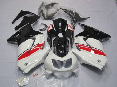 2008-2012 Kawasaki Ninja 250 Motorcycle Fairings - White Red Glossy Black Yama Style