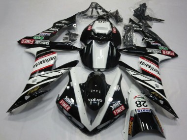 2004-2006 Yamaha R1 Motorcycle Fairings - White Black Volvo Fimer Yamalube Sterilgarda 28
