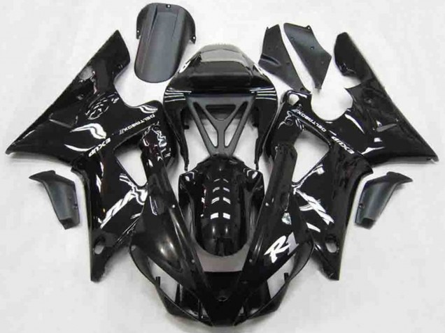 2000-2001 Yamaha R1 Motorcycle Fairings - Glossy Black White