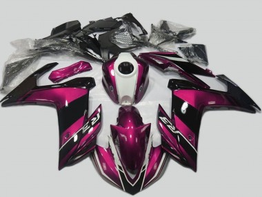 2015-2018 Yamaha R3 Motorcycle Fairing Kits - Purple White Glossy Black