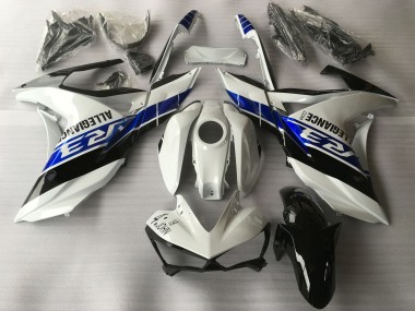 2015-2018 Yamaha R3 Motorcycle Fairings - White Blue Black