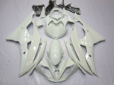 2008-2016 Yamaha R6 Motorcycle Fairings - Pearl White