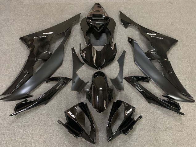 2008-2016 Yamaha R6 Motorcycle Fairing Kits - Glossy Black Matte Black