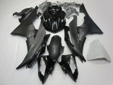 2008-2016 Yamaha R6 Motorcycle Fairing - Glossy Black Matte Black