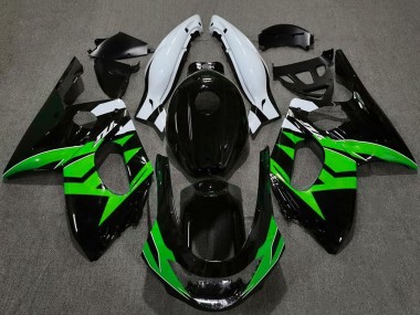 1996-2007 Yamaha YZF600R Thundercat Motorcycle Fairings - Glossy Black Green White