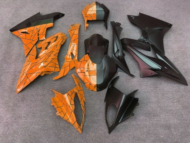 2015-2016 BMW S1000RR Motorcycle Fairings - Orange Matte Black Split