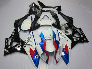 2009-2014 BMW S1000RR Motorcycle Fairings - White Red Blue Glossy Black Castrol OEM Style