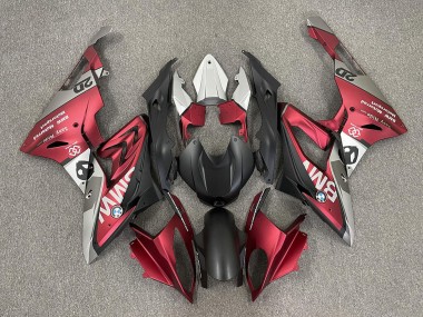 2009-2014 BMW S1000RR Motorcycle Fairings - Red Matte Black