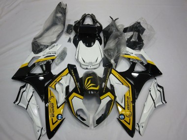 2009-2014 BMW S1000RR Motorcycle Fairings - White Yellow Glossy Black