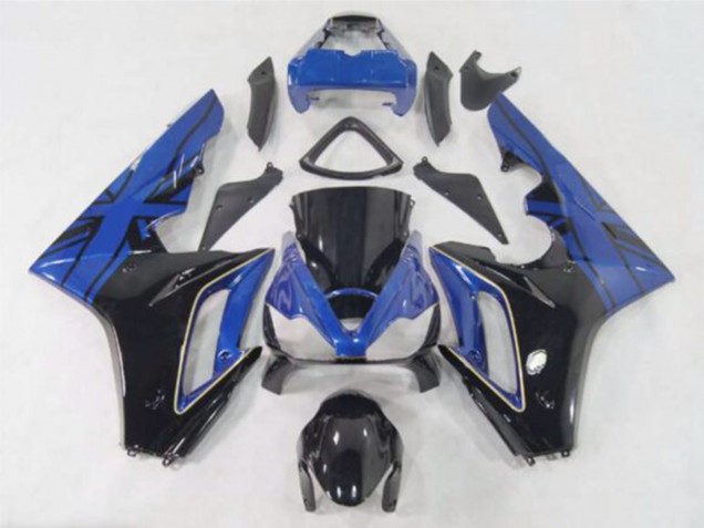 2006-2008 Triumph Daytona 675 Motorcycle Fairings - Blue Glossy Black