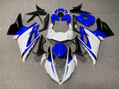 2013-2016 Triumph Daytona 675 Motorcycle Fairings - White Blue Glossy Black
