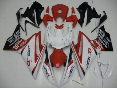 2013-2016 Triumph Daytona 675 Motorcycle Fairing - White Red Glossy Black
